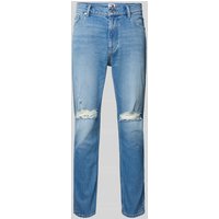 Tommy Jeans Tapered Fit Jeans im Destroyed-Look Modell 'DAD JEAN' in Hellblau, Größe 32/34 von Tommy Jeans