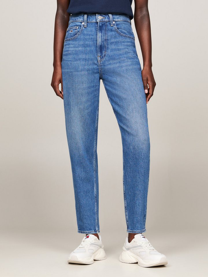 Tommy Jeans Tapered-fit-Jeans High waist - Mom-Jeans Tapered Im 5-Pocket-Style und leicht ausgewaschen von Tommy Jeans