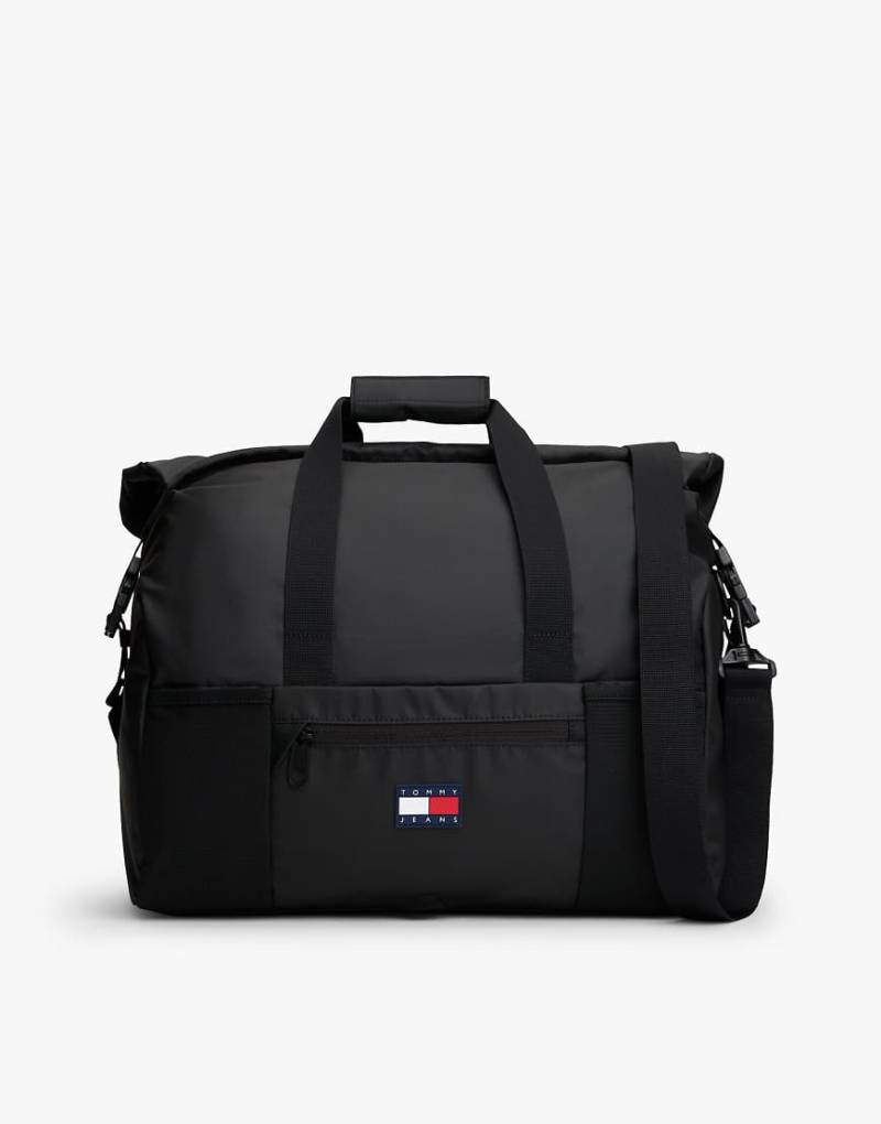 Tommy Jeans - Tech - Wasserdichte Ripstop-Reisetasche in Schwarz mit Roll-Top-Verschluss von Tommy Jeans