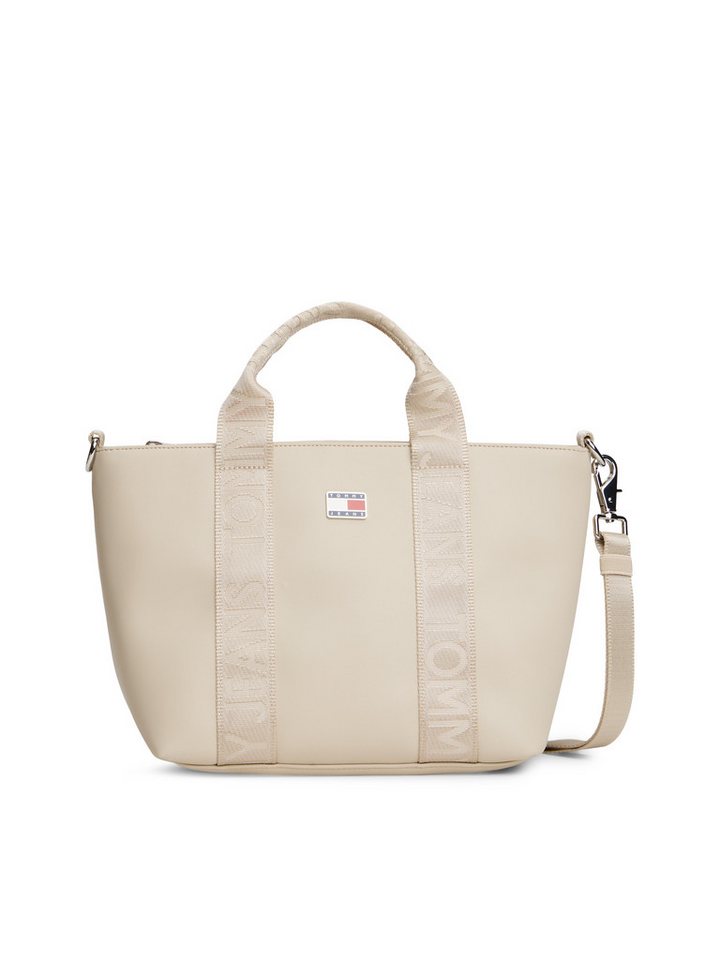 Tommy Jeans Tragetasche TJW DAILY ELEVATED MINI TOTE, Damen Umhängetasche, Schultertasche mit logobedruckten Band von Tommy Jeans