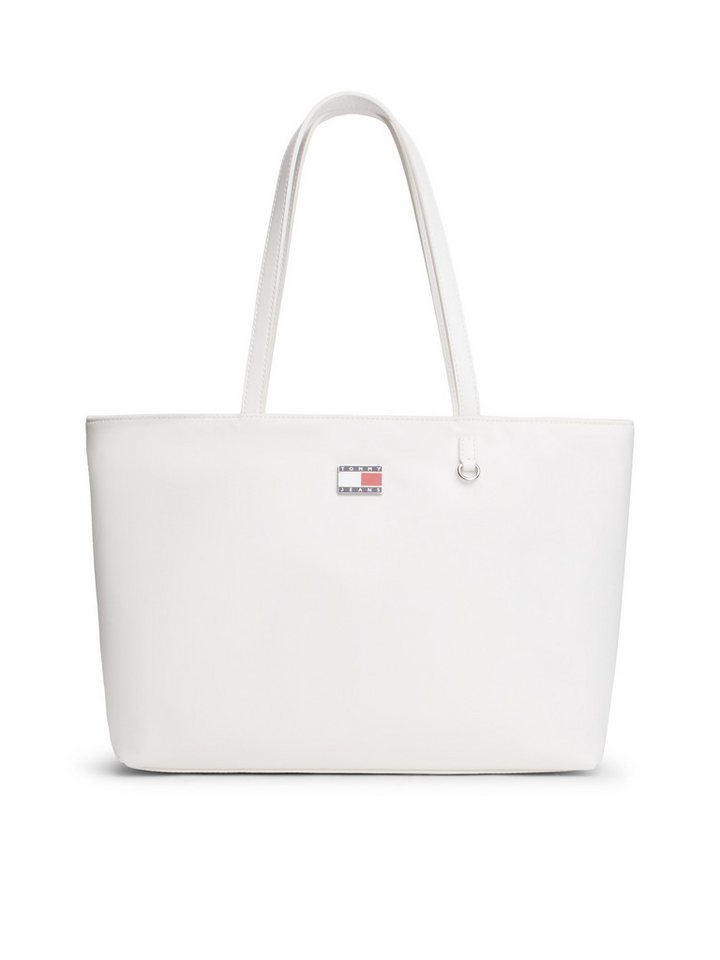 Tommy Jeans Tragetasche TJW VALENTINES TOTE, Damen Schultertasche, Shopper mit herzförmigem Anhänger von Tommy Jeans
