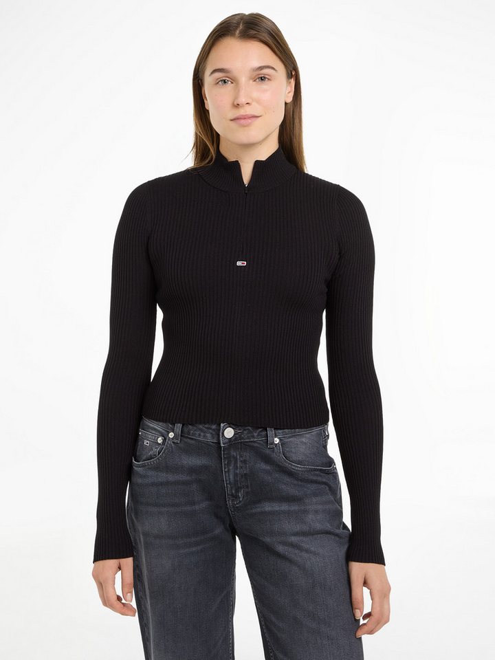 Tommy Jeans Troyer TJW 1/4 ZIP TECHNICAL RIB mit kurzem Reißverschluss von Tommy Jeans