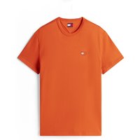 Tommy Jeans Unifarbenes T-Shirt aus Baumwolle mit Flag-Aufnäher in L von Tommy Jeans