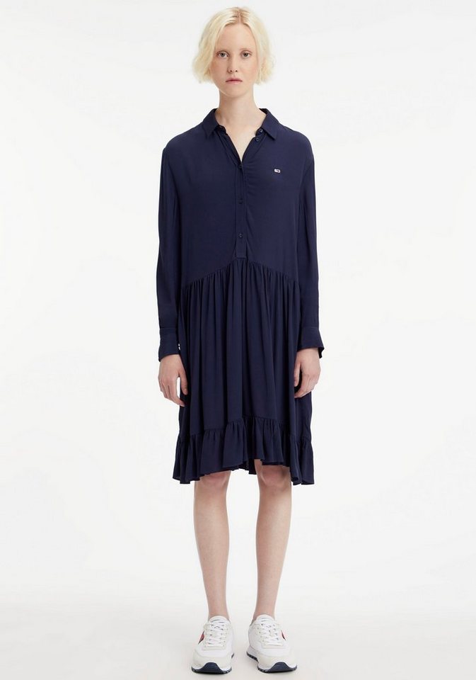 Tommy Jeans Volantkleid TJW TIERED SHIRT DRESS mit Tommy Jeans Logo-Flag von Tommy Jeans