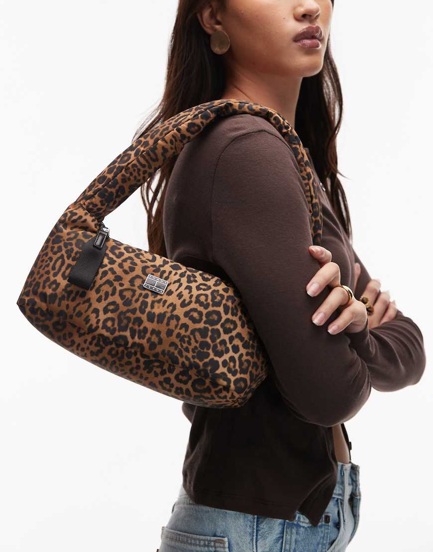 Tommy Jeans - Weiche Schultertasche mit Leopardenmuster-Bunt von Tommy Jeans