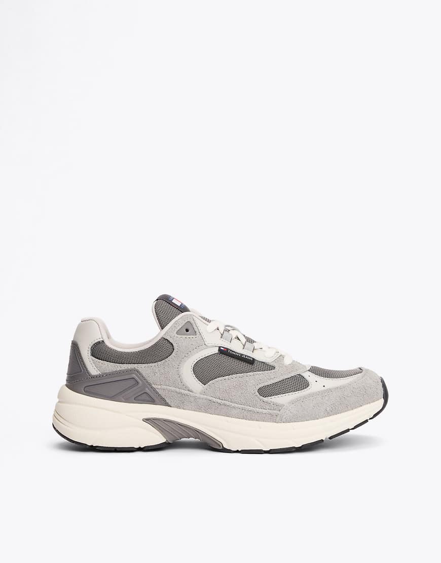 Tommy Jeans - Wildleder-Sneaker in Grau mit Blockfarben-Design von Tommy Jeans