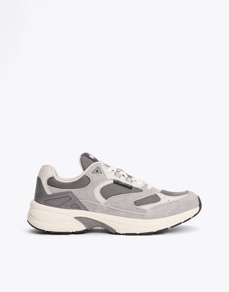 Tommy Jeans - Wildleder-Sneaker in Grau mit Blockfarben-Design von Tommy Jeans