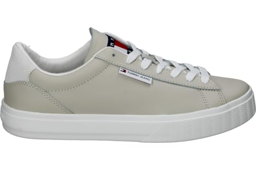 Tommy Jeans Damen Cupsole Sneaker Schuhe, Beige (Bleached Stone), 36 von Tommy Hilfiger