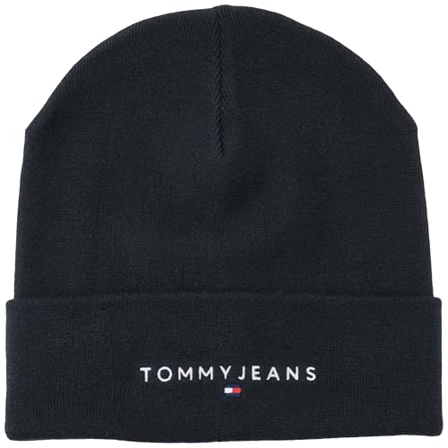 Tommy Jeans Women TJW LINEAR LOGO BEANIE AW0AW16783 Black (Black) OS von Tommy Jeans