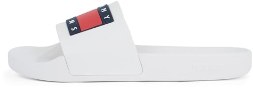 Tommy Jeans Damen Badeschuhe Flag Pool Slide Badelatschen, Weiß (Ecru), 38 von Tommy Jeans