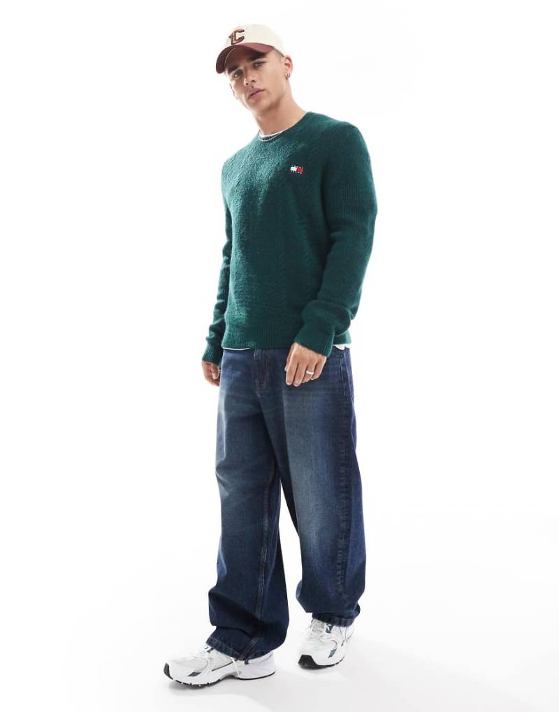 Tommy Jeans - Zopfstrickpullover in Dunkelgrün von Tommy Jeans