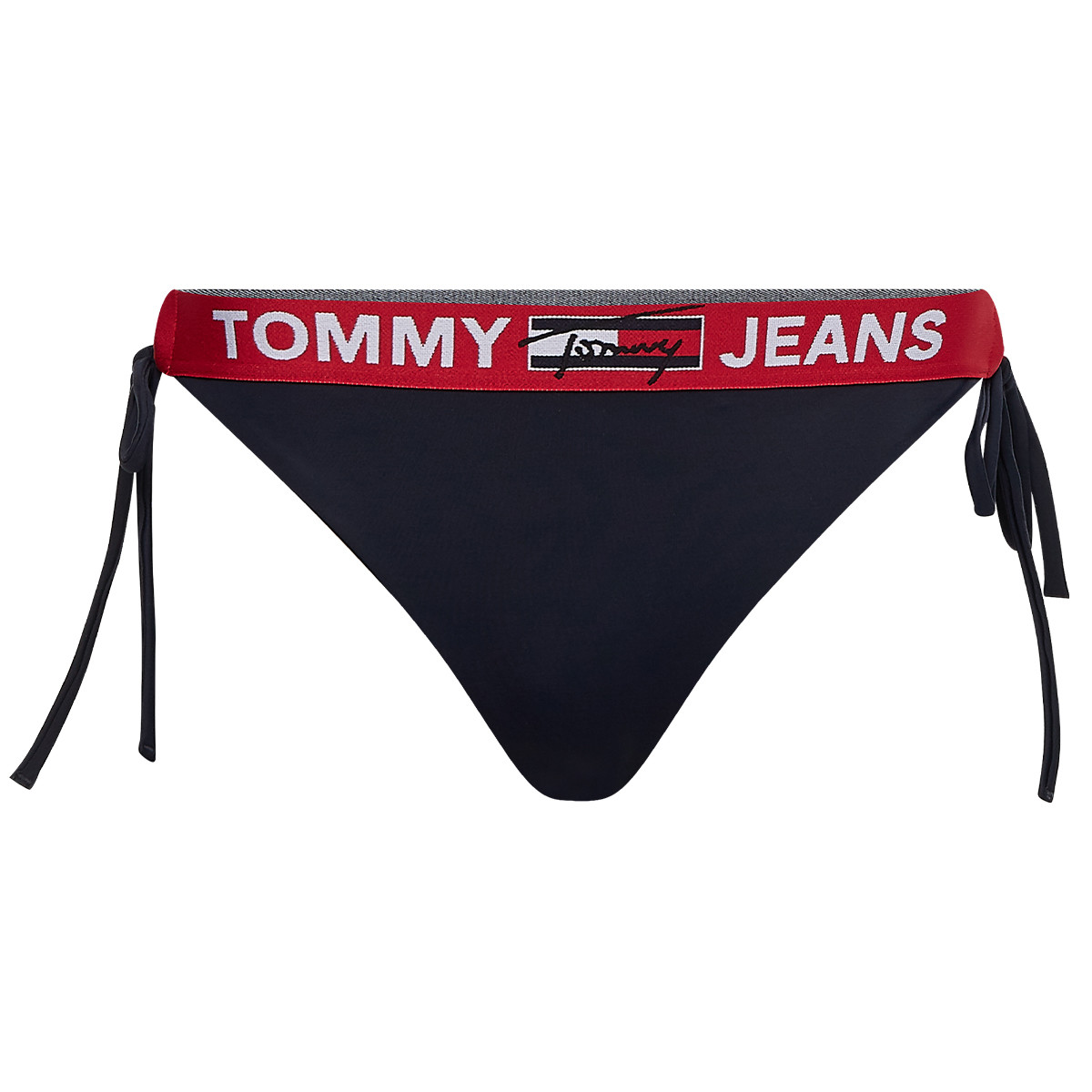 Tommy Hilfiger String Slip Bikini Hose, Farbe: Schwarz, Größe: M, Damen von Tommy hilfiger