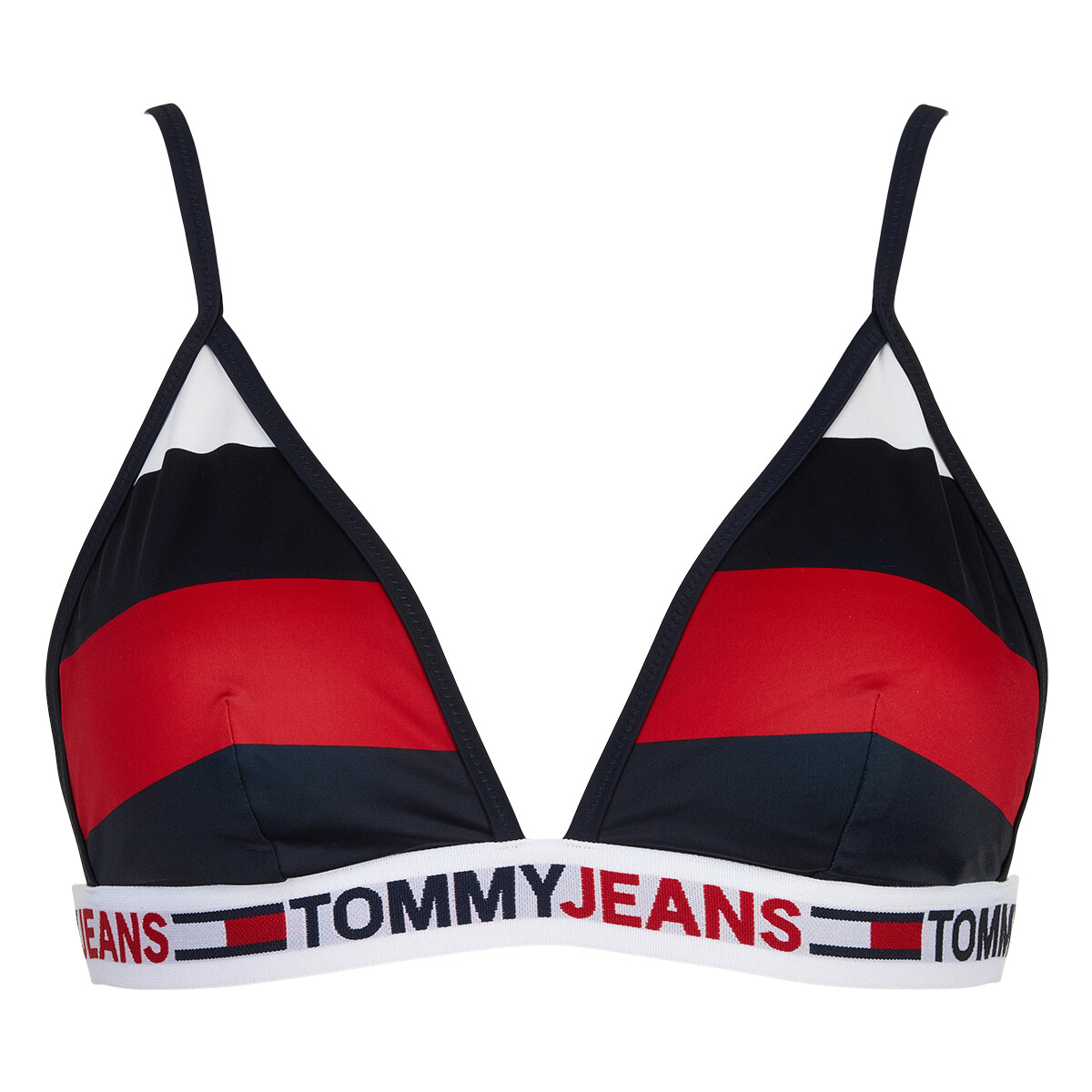 Tommy Hilfiger Triangle Bikini Oberteil, Farbe: Rugby Stripe, Größe: XS, Damen von Tommy hilfiger