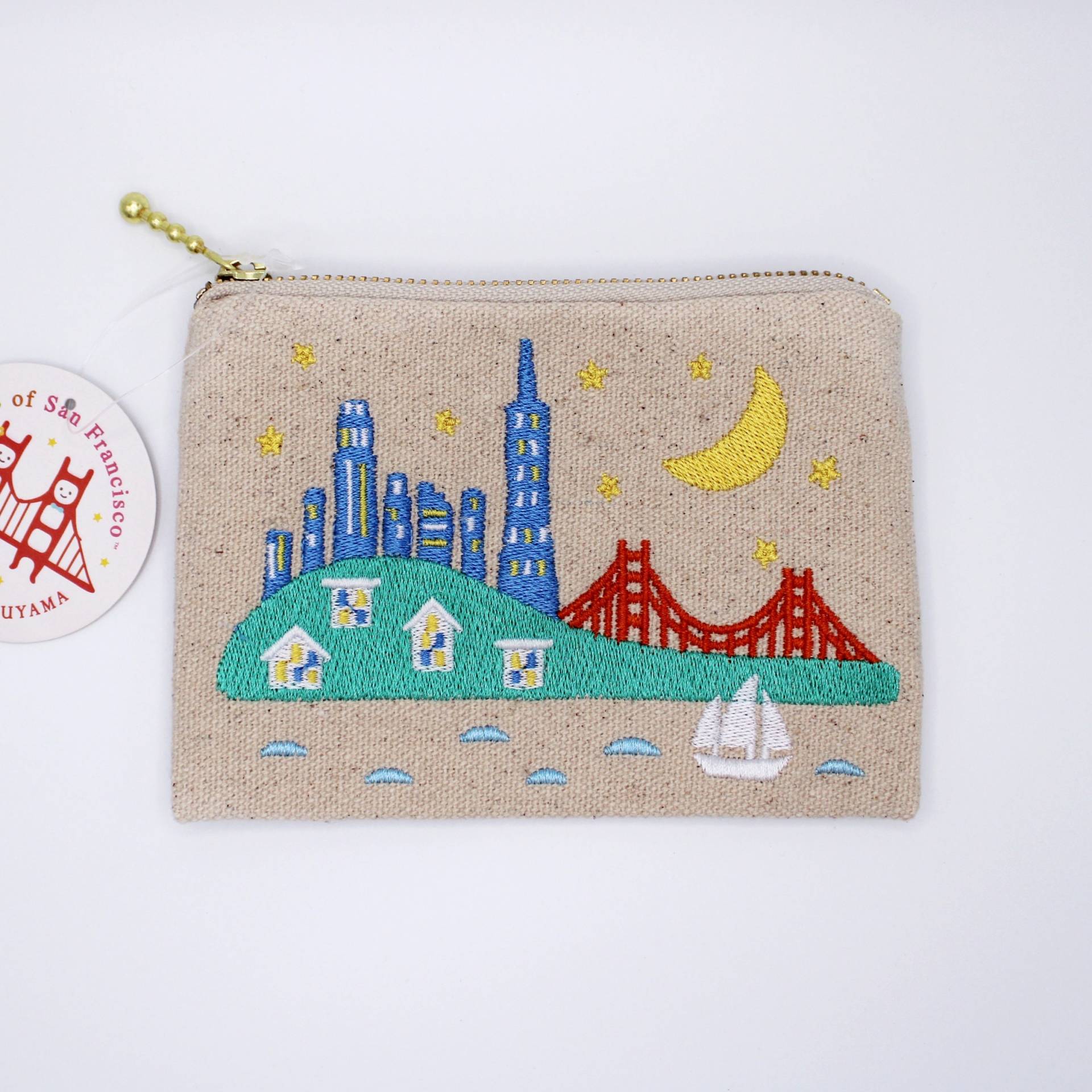 Bestickte Geldbörse Mit San Francisco Skyline von TomokoMaruyama