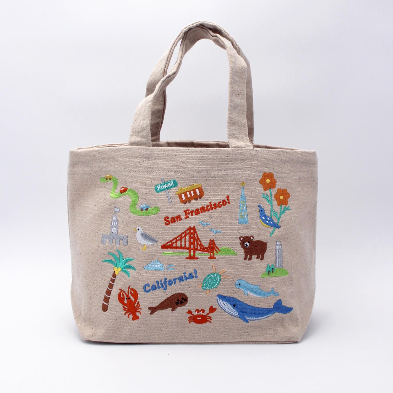 Bestickte San Francisco Landschaft Lunchbag Bestickte San Francisco Landschaft Lunchbag von TomokoMaruyama