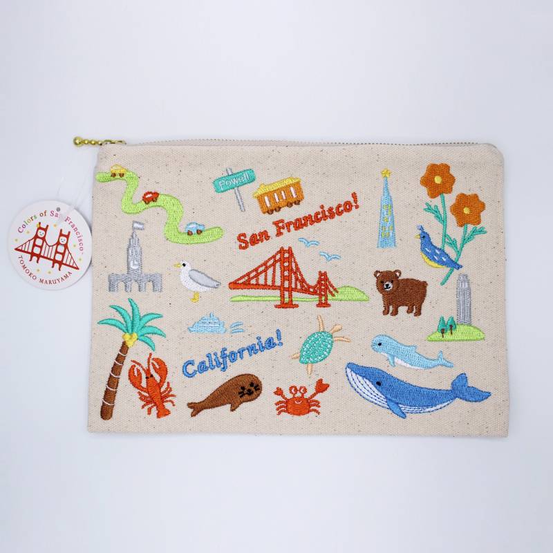 Bestickte San Francisco Landschaft Tasche Bestickte San Francisco Landschaft Tasche von TomokoMaruyama