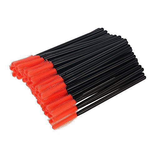 50pcs Silicon Eyelash Pinsel Wimpern Kamm Wimperntusche Applikator Augenbrauenbürsten Make -up Schönheitstool tragbares abnehmbares Design für professionelle Make -up -Künstler von Tomotato