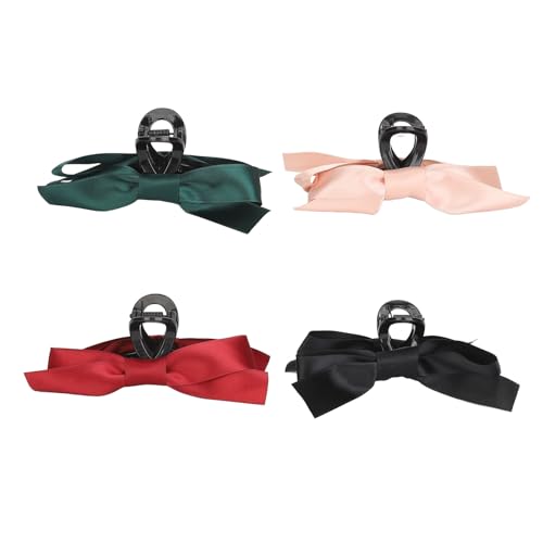 Tomotato Schleifen-Haarklammer, 4er Set nicht rutschend Elegante ABS Haarklammern für täglichen Gebrauch Party Reisen, Leicht und Komfortabel für Frauen und Mädchen von Tomotato