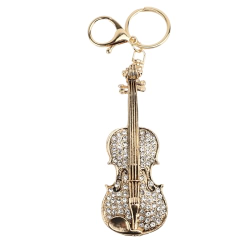 Tomotato Violine Schlüsselanhänger Musikinstrument Anhänger, Zinklegierung Schlüsselring Dauerhafter Unisex Schmuck für Musiker idee Geburtstag Partys Acces (Weiß) von Tomotato