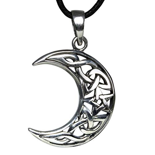 Anhänger Mond mit keltischen Knoten 925 Sterling Silber L 3cm von Toms-Silver