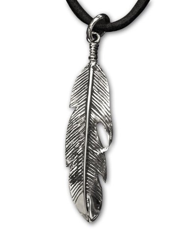 Anhänger Feder Indianerfeder 925 Sterling Silber L 5cm von Toms-Silver