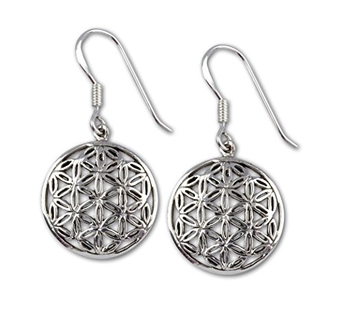 Ohrringe Blume des Lebens Lebensblume 925 Sterling Silber von Toms-Silver