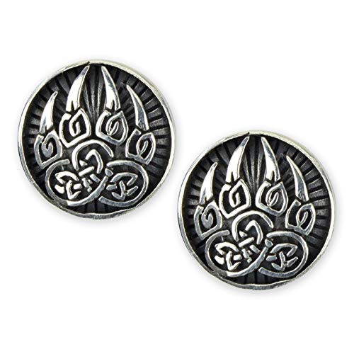 Ohrstecker Bärentatze 925 Sterling Silber Durchmesser 1,3cm von Toms-Silver