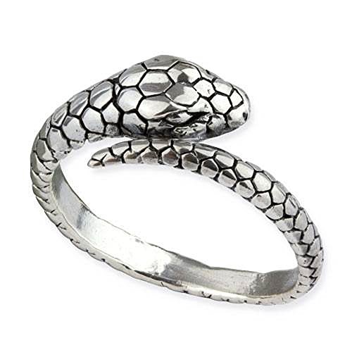 Schlangenring Snake 925 Sterling Rilber Breite 0,9cm (60 (19.1)) von Toms-Silver