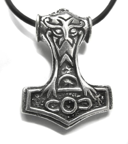 Thors Hammer Anhänger 925 Sterling Silber Wikinger von Toms-Silver