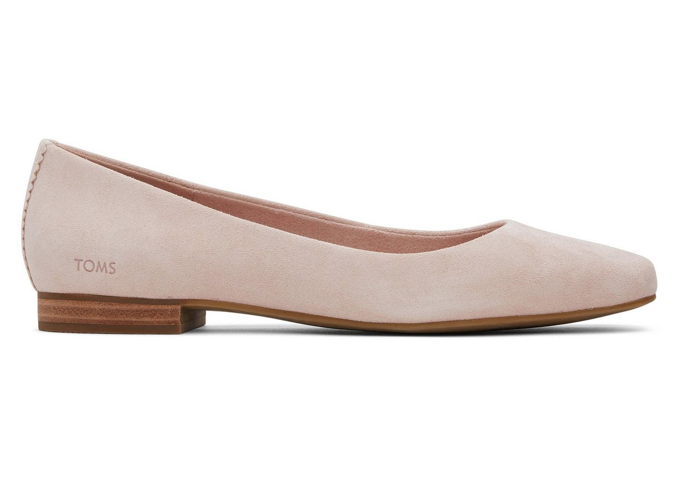 TOMS Briella flacher Schuh aus Suede Rosa Ballerina von Toms