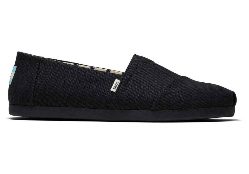 TOMS Schwarz auf Schwarz Alpargatas Slipper von Toms