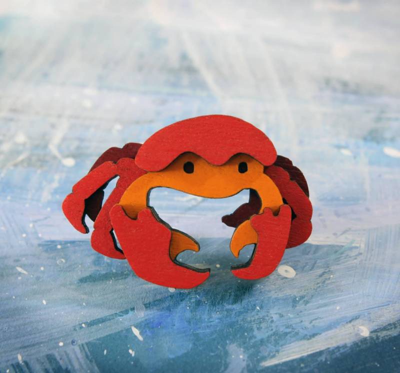 Krabbe Brosche - Ocean Kollektion von TomskyStore