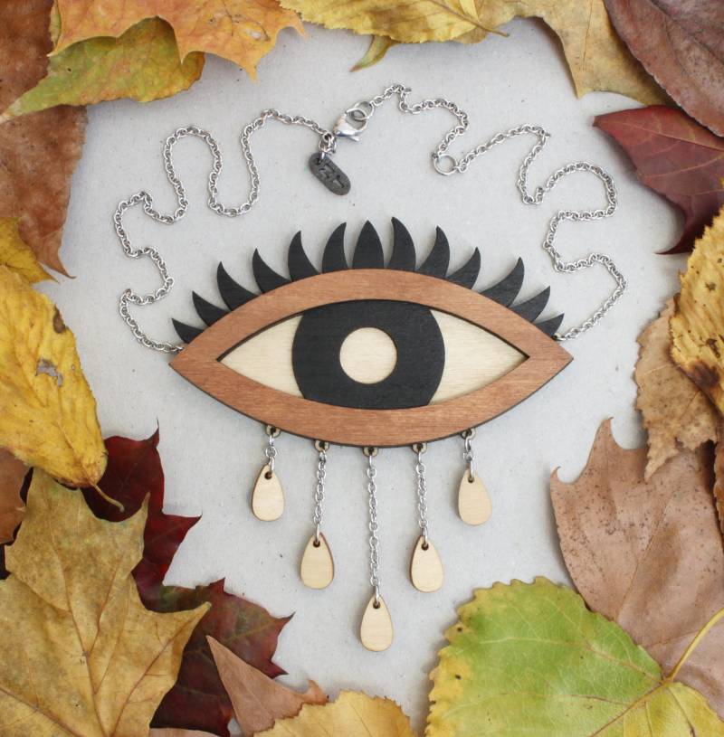 Trauer Auge Statement Kette - Afterlife Collection von TomskyStore