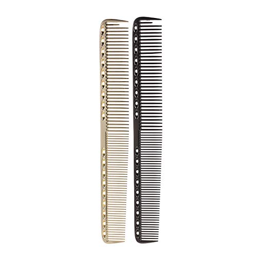 Tomvorks Stahlhaarkamm Professioneller Salonraum Aluminium Haarkamm für Haarschneidungen, Langlebig und Multifunktional (Schwarz) von Tomvorks