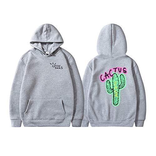 Tomwell Cactus Druck Langarm Sweatshirt Mit Kapuze Harajuku Hoodie Hip Hop Hoodie Kapuzenpullover Pullover Hooded Hoody Gelb M von Tomwell