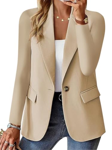 Tomwell Damen Blazer Business Anzug Elegant Anzugjacke Festlich Mantel Einfarbig Slim Fit Revers Geschäft Jacke Mode Cardigan Anzug Trenchcoat B Aprikose M Tomwell Damen Blazer Business Anzug Elegant Anzugjacke Festlich Mantel Einfarbig Slim Fit Revers Geschäft Jacke Mode Cardigan Anzug Trenchcoat B Aprikose M von Tomwell