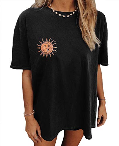 Tomwell Damen Löwenzahn Sweatshirt Langarmshirt Pusteblume Drucken Pullover Herbst Winter Bluse Tops Oberteile C Dunkelgrau C M von Tomwell