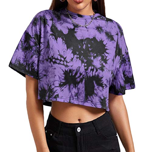 Tomwell Damen Löwenzahn Sweatshirt Langarmshirt Pusteblume Drucken Pullover Herbst Winter Bluse Tops Oberteile M Lila M von Tomwell