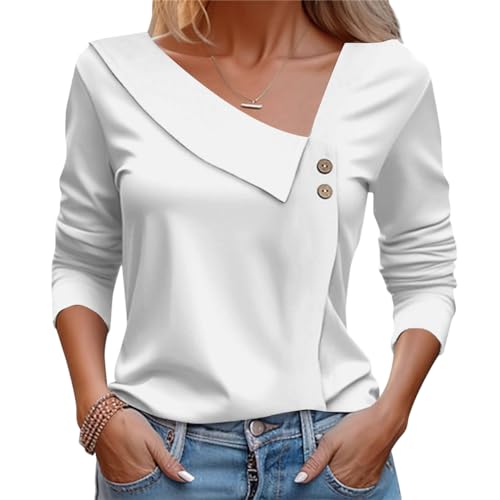 Tomwell Damen Mode Sommer Crop Top Frauen Kurzarm Ärmeln Einfache Harajuku Frauen Oberteile Lose Sweatshirt Rundhals Teenager Mädchen Bluse C Weiß L von Tomwell