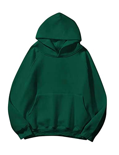 Tomwell Hoodie Damen Herbst Winter Kapuzenpullover Oversize Pullover mit Kapuze Teenager Mädchen Langarm Sweatshirt Casual Pulli mit Taschen G Armeegrün M von Tomwell