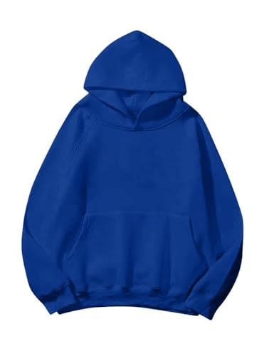 Tomwell Hoodie Damen Herbst Winter Kapuzenpullover Oversize Pullover mit Kapuze Teenager Mädchen Langarm Sweatshirt Casual Pulli mit Taschen G Dunkelblau XS von Tomwell