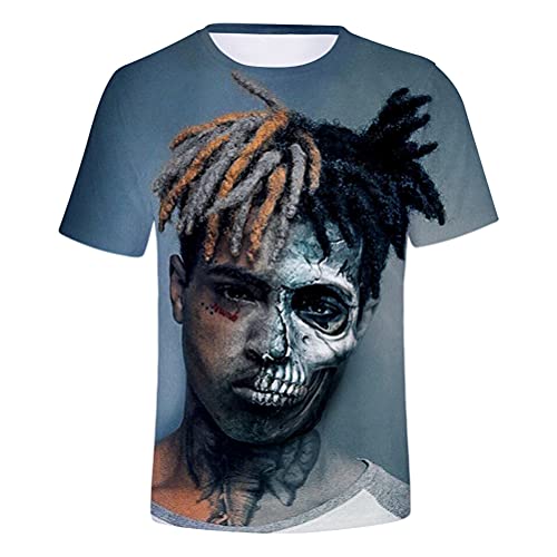 Tomwell Herren und Damen Hip Hop T-Shirt Lil Peep und Xxxtentacion Fan Shirt 3D Drucken Kurzarm Oberteile Bekleidung Sommer lockere Kleidung atmungsaktiv Tops Stil 15 M von Tomwell