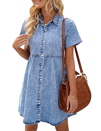 Tomwell Jeanskleider Damen Sommer Bandeau Denim Bodycon Minikleid Schlank Ärmellos V Ausschnitt Spaghetti Träger Kleider Rückenfreies Partykleid Cocktailkleid Z Blau M von Tomwell