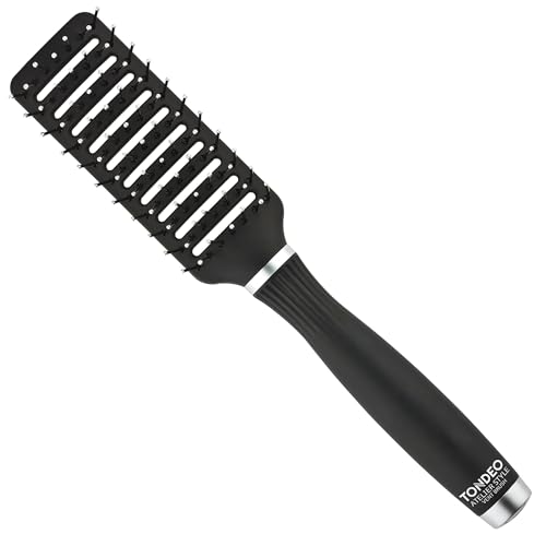 TONDEO Curved Vent Brush ATELIER STYLE | antistatische High-Tech Föhnbürste | optimaler Luftstrom durch gebogenen Bürstenkörper | Hitzebeständige Thermo-Nylon-Borsten mit Kugelspitze von Tondeo