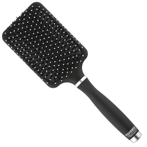 TONDEO Paddle Brush ATELIER STYLE | antistatische High-Tech Flachbürste mit hochwertigem Bürstenkissen | Hitzebeständige Thermo-Nylon-Borsten mit Kugelspitze von Tondeo