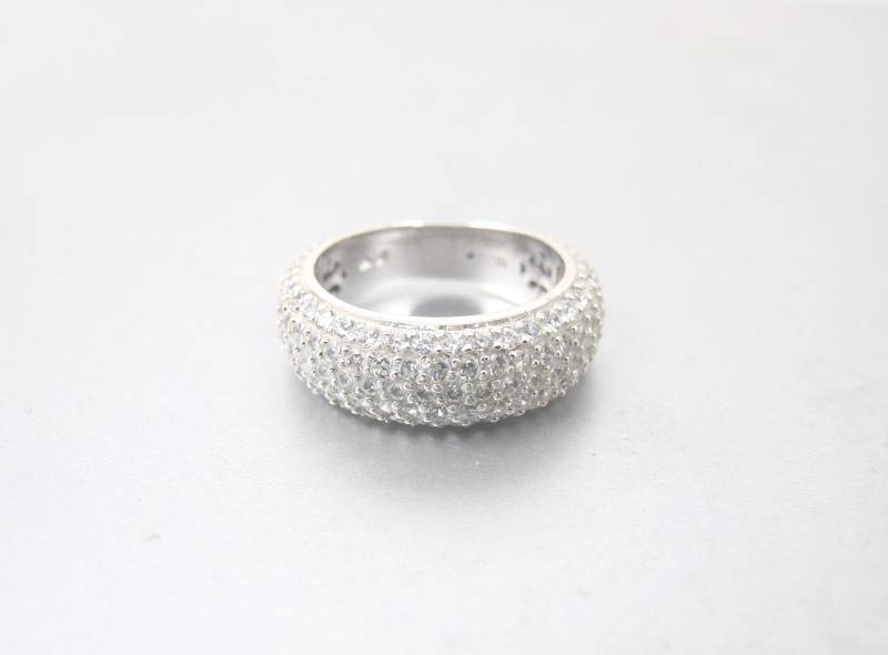 Vintage Sterling Silber Cz Eternity Bandring - Größe 6 von TonettesTreasures
