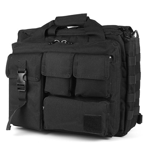 TongCart Militärarmee-Jagd-taktische Laptop-Taschen im Freien wasserdichte Nylon-tragbarer Schulter-Beutel-Männer Freizeit-Umhängetasche (Black) von TongCart