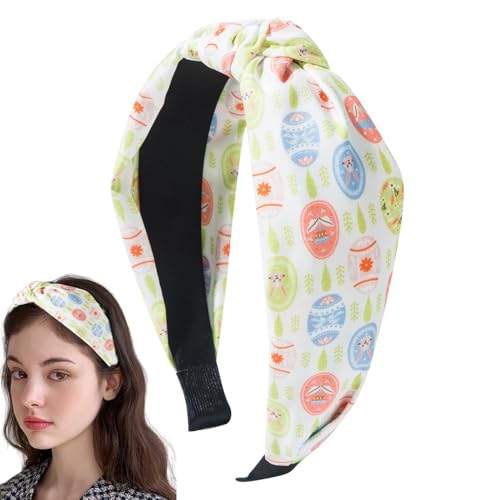 Oster-Stirnbänder für Frauen, breites geknotetes Stirnband für Frauen, bedrucktes Hasenei-Stirnband, Haarschmuck für Frauen, Osterdekoration Oster-Stirnbänder für Frauen, breites geknotetes Stirnband für Frauen, bedrucktes Hasenei-Stirnband, Haarschmuck für Frauen, Osterdekoration von Tongfer