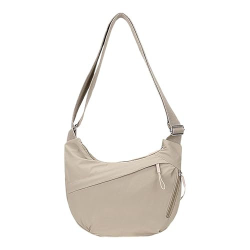 Tongfer Damen-Schultertasche aus Nylon, verstellbare Schultertasche, Damentaschen, geräumig, klein, mehrere Taschen, Hobo-Tasche für Mädchen, beige, Refer to description Tongfer Damen-Schultertasche aus Nylon, verstellbare Schultertasche, Damentaschen, geräumig, klein, mehrere Taschen, Hobo-Tasche für Mädchen, beige, Refer to description von Tongfer