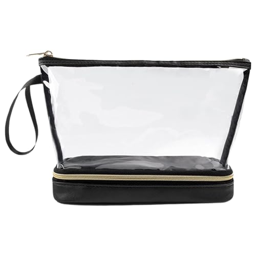 Transparente Make-up-Tasche, tragbare, transparente Make-up-Taschen, wasserdichter Make-up-Aufbewahrungs-Organizer, große Kapazität, Kulturbeutel, Make-up-Tasche für Badezimmer, Schwarz , Refer to Transparente Make-up-Tasche, tragbare, transparente Make-up-Taschen, wasserdichter Make-up-Aufbewahrungs-Organizer, große Kapazität, Kulturbeutel, Make-up-Tasche für Badezimmer, Schwarz , Refer to von Tongfer